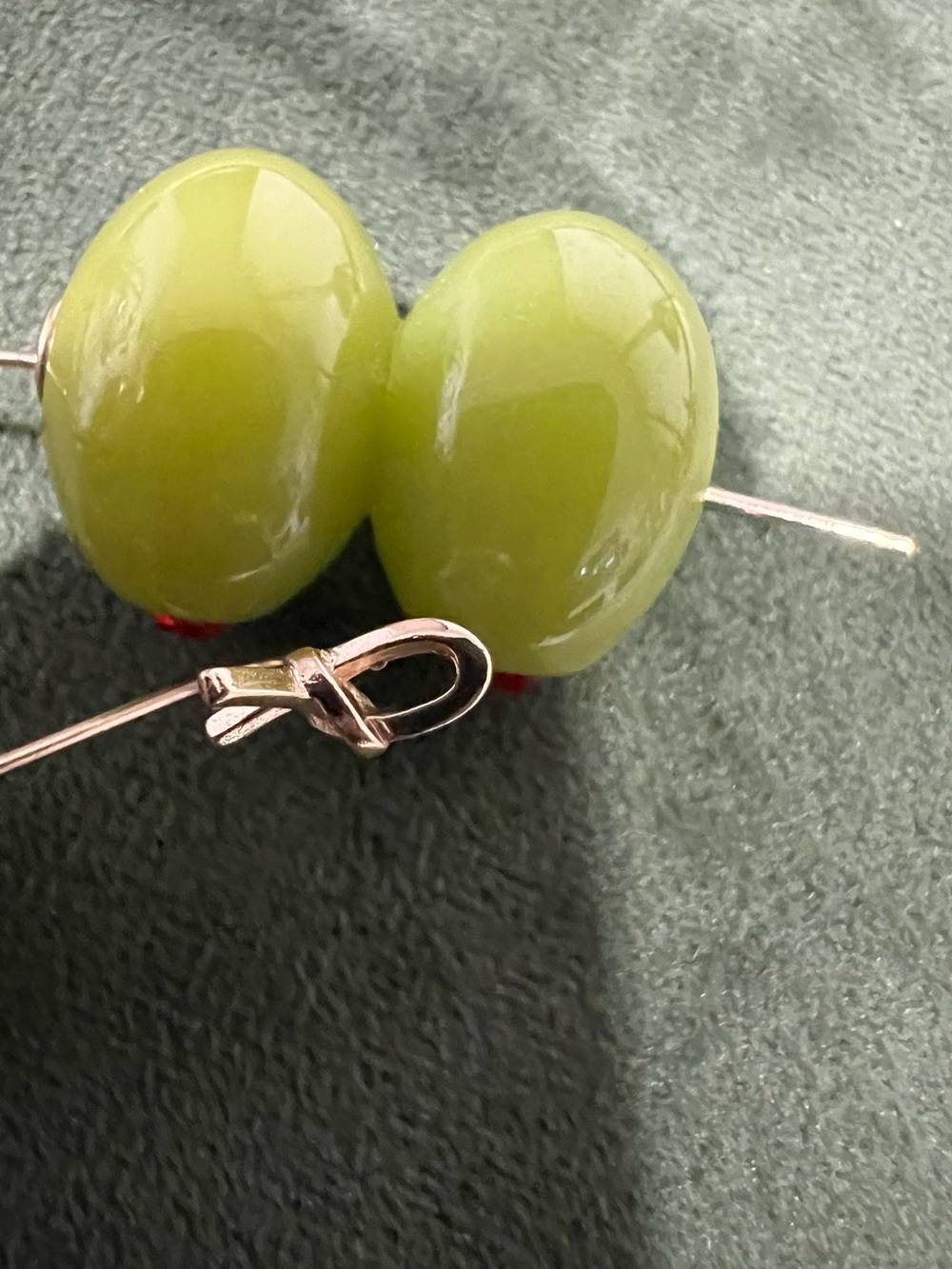 Olive with Pimento earrings. - Picture 6 of 12